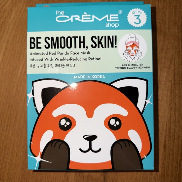 The Crème Shop Other - NEW The Creme Shop‎ Box Of 3 Be Smooth, Skin- Animated Panda Face Mask Sealed